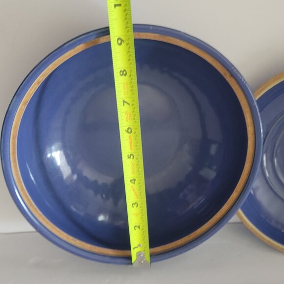 Vintage Blue Ceramic Covered Casserole Dish Made In USA - Picture 6 of 11